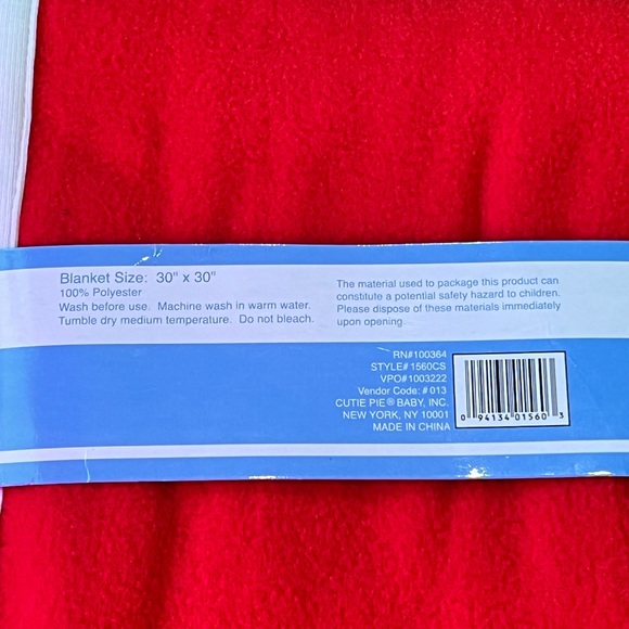 NWT, Cutie Pie Holiday Santa Blanket + Booties + Hat Set, Baby Christmas - Picture 4 of 4